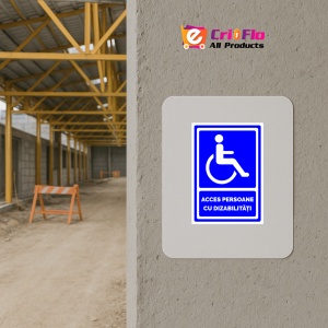 Indicator Acces persoane cu dizabilitati, Sticker autocolant - Img 5
