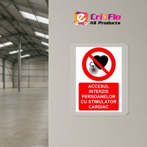 Indicator Accesul interzis persoanelor cu stimulator cardiac indicator de interzicere, Sticker autocolant - Img 4