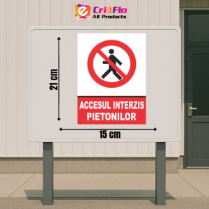 Indicator Accesul interzis pietonilor, Sticker autocolant - Img 2