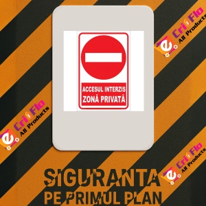 Indicator Accesul interzis zona privata, Sticker autocolant - Img 3