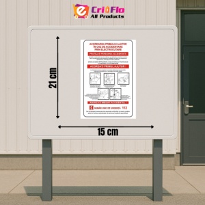 Indicator Acordarea primului ajutor in caz de accidentare prin electrocutare, Sticker autocolant - Img 2