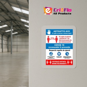 Indicator Afis masuri covid, Sticker autocolant - Img 4