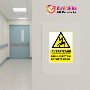 Indicator Arcul electric de poate ucide, Sticker autocolant - Img 5