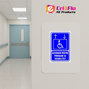 Indicator Ascensor pentru persoane cu dizabilitati, Sticker autocolant - Img 5