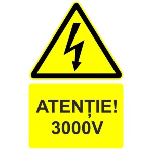 Indicator Atentie 400 V indicator de avertizare, Sticker autocolant