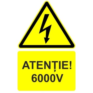 Indicator Atentie 6000V indicator de avertizare, Sticker autocolant