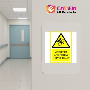 Indicator Atentie angrenaj neprotejat, Sticker autocolant - Img 5