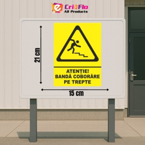Indicator Atentie banda coborare pe trepte, Sticker autocolant - Img 2