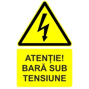 Indicator Atentie bara sub tensiune indicator de avertizare, Sticker autocolant
