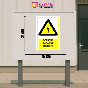 Indicator Atentie bara sub tensiune, Sticker autocolant - Img 2