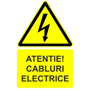 Indicator Atentie cabluri electrice indicator de avertizare, Sticker autocolant - Img 1