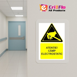 Indicator Atentie Camp electrostatic indicator de avertizare, Sticker autocolant - Img 5