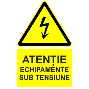 Indicator Atentie echipamente sub tensiune indicator de avertizare, Sticker autocolant - Img 1