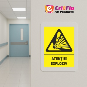 Indicator Atentie exploziv, Sticker autocolant - Img 5