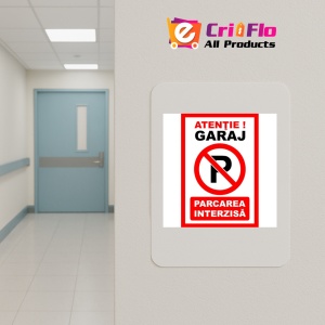 Indicator Atentie garaj parcarea interzisa, Sticker autocolant - Img 5