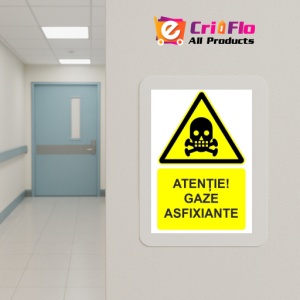 Indicator Atentie gaze asfixiante indicator de avertizare, Sticker autocolant - Img 5