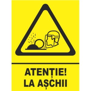 Indicator Atentie la aschii, Sticker autocolant