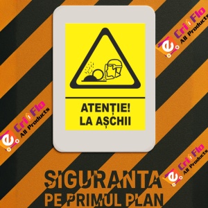 Indicator Atentie la aschii, Sticker autocolant - Img 3
