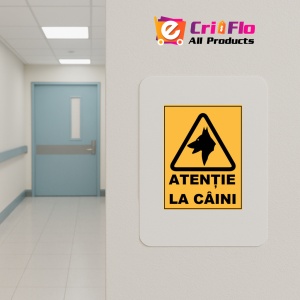 Indicator Atentie la caine, Sticker autocolant - Img 5