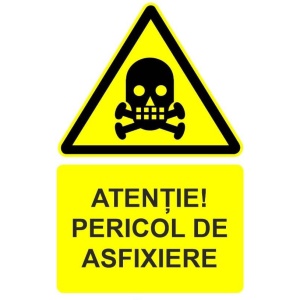 Indicator Atentie pericol de asfixiere indicator de avertizare, Sticker autocolant