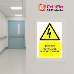 Indicator Atentie pericol de electrocutare indicator de avertizare, Sticker autocolant - Img 5