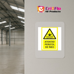 Indicator Atentie pericol de inec, Sticker autocolant - Img 4
