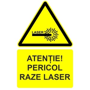 Indicator Atentie pericol raze laser indicator de avertizare, Sticker autocolant