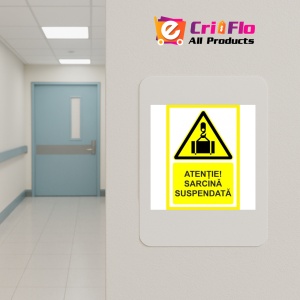 Indicator Atentie sarcina suspendata, Sticker autocolant - Img 5