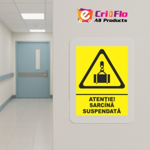 Indicator Atentie sarcina suspendata, Sticker autocolant - Img 5