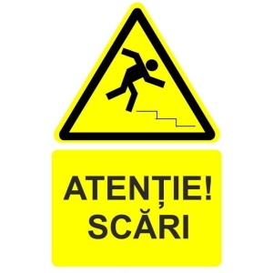 Indicator Atentie scari indicator de avertizare, Sticker autocolant
