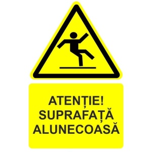 Indicator Atentie suprafata alunecoasa indicator de avertizare, Sticker autocolant