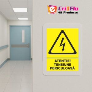 Indicator Atentie tensiune periculoasa, Sticker autocolant - Img 5