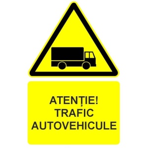 Indicator Atentie trafic autovehicole indicator de avertizare, Sticker autocolant