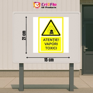 Indicator Atentie vapori toxice, Sticker autocolant - Img 2