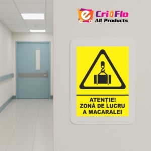 Indicator Atentie zona de lucru a macarelei, Sticker autocolant - Img 5