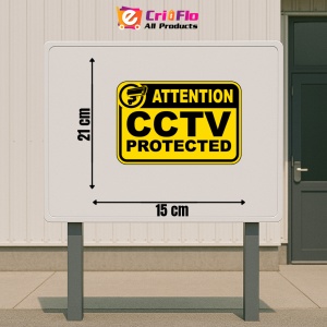 Indicator Attention CCTV Protected Sign, Sticker autocolant - Img 2