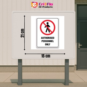 Indicator AUTHORISED PERSONNEL ONLY SIGN, Sticker autocolant - Img 2