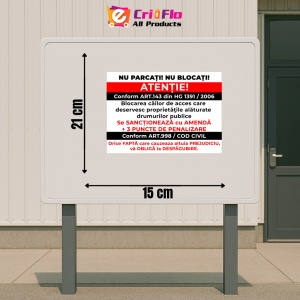 Indicator Blocarea accesului se sanctioneaza cu amenda si puncte, Sticker autocolant - Img 2