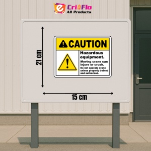 Indicator Caution Hazardous Equipment Sign, Sticker autocolant - Img 2