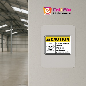Indicator Caution Lead Work Poison Sign, Sticker autocolant - Img 4
