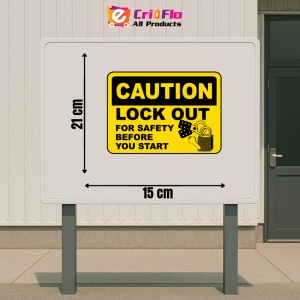 Indicator Caution Lockout For Safety Sign, Sticker autocolant - Img 2