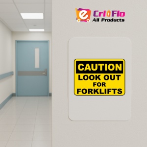 Indicator Caution Look Out For Forklifts Sign, Sticker autocolant - Img 5