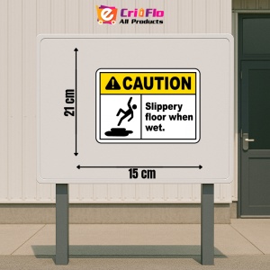 Indicator Caution Slippery Floor When Wet Sign, Sticker autocolant - Img 2