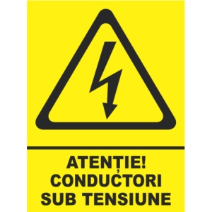 Indicator Conductori sub tensiune, Sticker autocolant