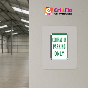 Indicator Contractor Parking Only Sign, Sticker autocolant - Img 4