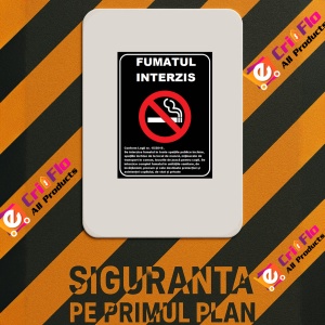Indicator cu fumatul interzis conform legii, Sticker autocolant - Img 3
