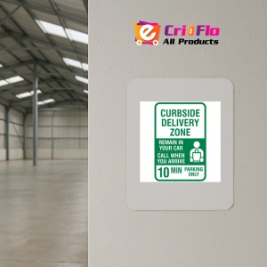 Indicator Curbside Delivery Zone 10 Min Parking Sign, Sticker autocolant - Img 3