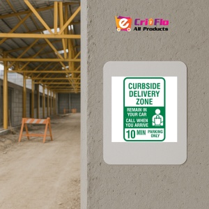 Indicator Curbside Delivery Zone 10 Min Parking Sign, Sticker autocolant - Img 5