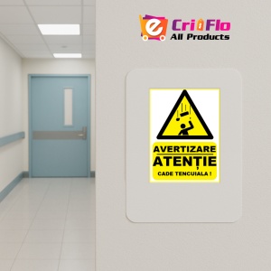 Indicator De avertizare atentie cade tencuiala, Sticker autocolant - Img 4