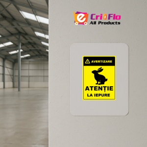 Indicator De avertizare atentie la iepure, Sticker autocolant - Img 3
